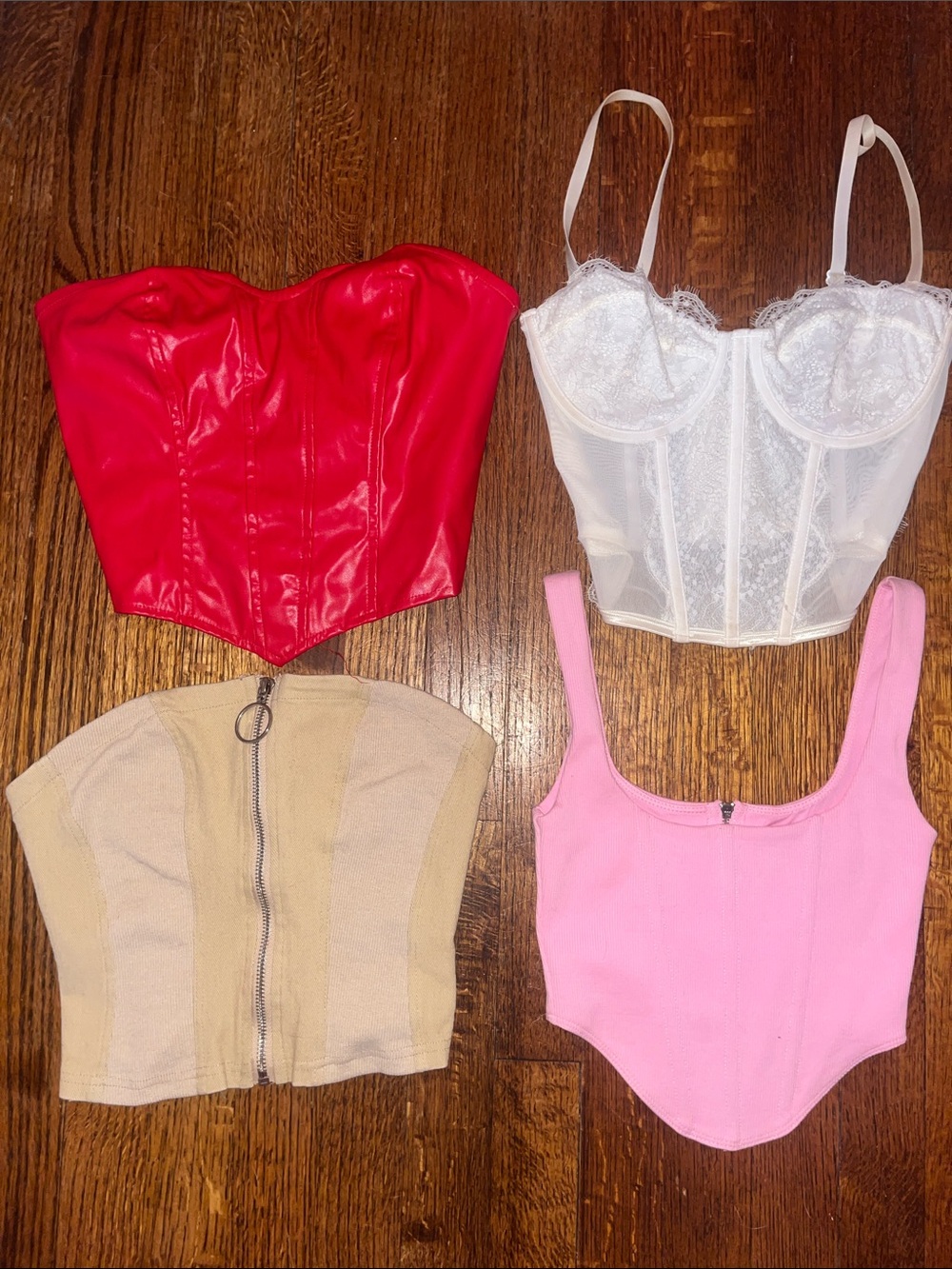 Princess Polly Bundle | Red, Pink, and Neutral Corset Tops